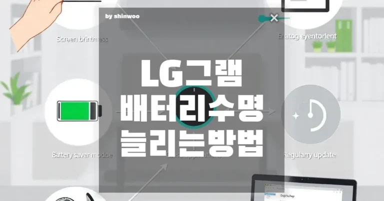 LG그램 배터리 수명 늘리는 확실한 방법 5가지