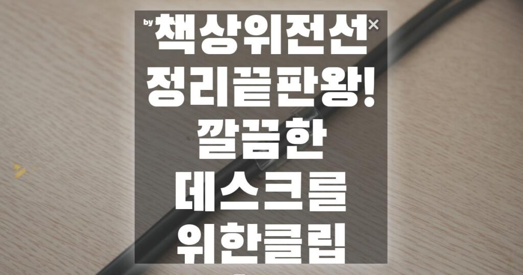 책상 위 전선 정리 끝판왕! 깔끔한 데스크를 위한 클립 추천
