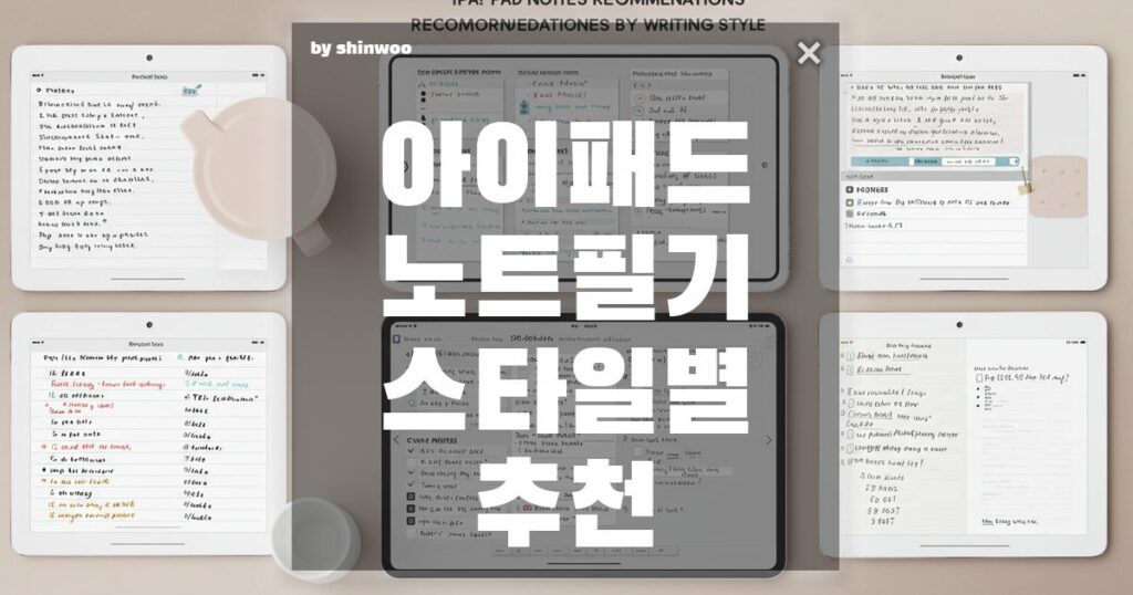아이패드 노트 필기 스타일별 추천 앱 – 손필기부터 텍스트 정리까지 완벽 가이드