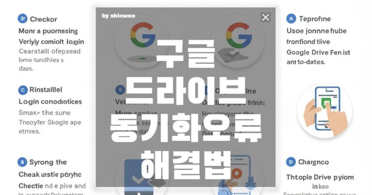 구글 드라이브 동기화 오류 해결법 4가지