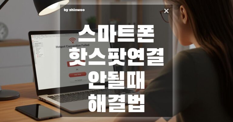스마트폰 핫스팟 연결 안될 때 해결법