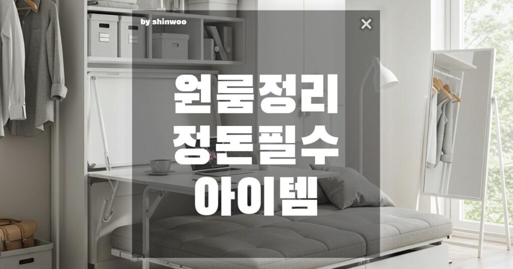 원룸 정리 정돈 필수 아이템