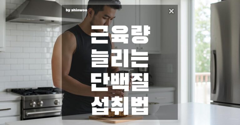 근육량 늘리는 단백질 섭취법, 진짜 중요한 건?