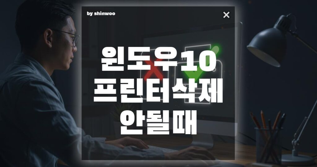 윈도우10 프린터 삭제 안될 때 해결하는 3가지 방법