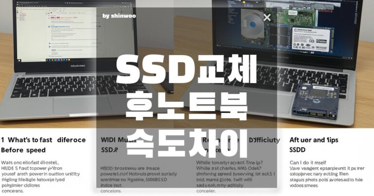 SSD 교체 후 노트북 속도 차이, 직접 해보니 확실히 다르네요