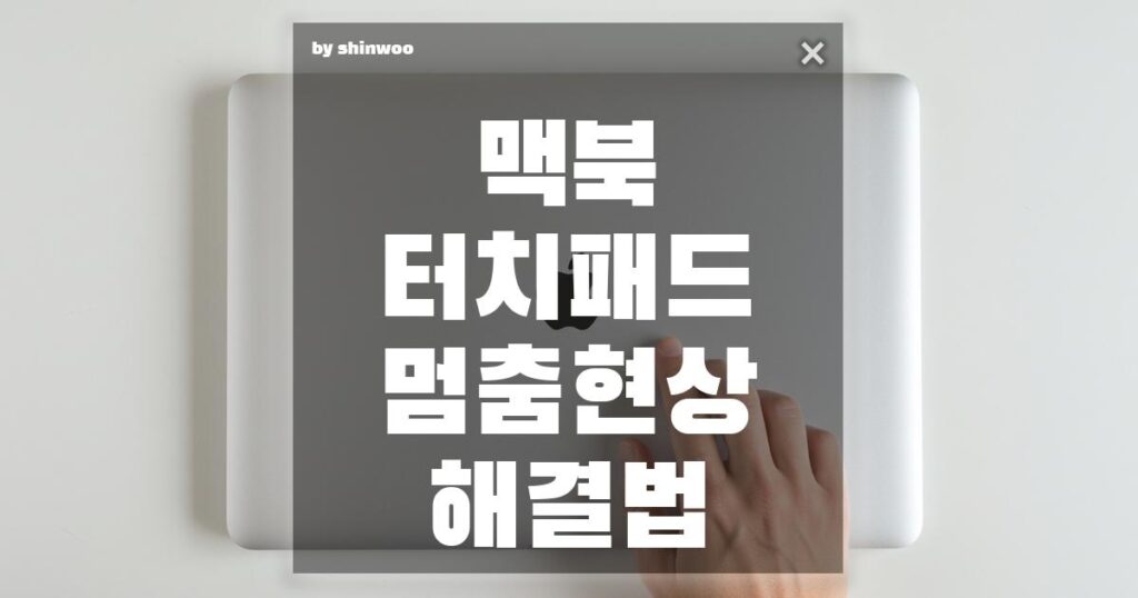 맥북 터치패드 멈춤 현상 1분 해결법
