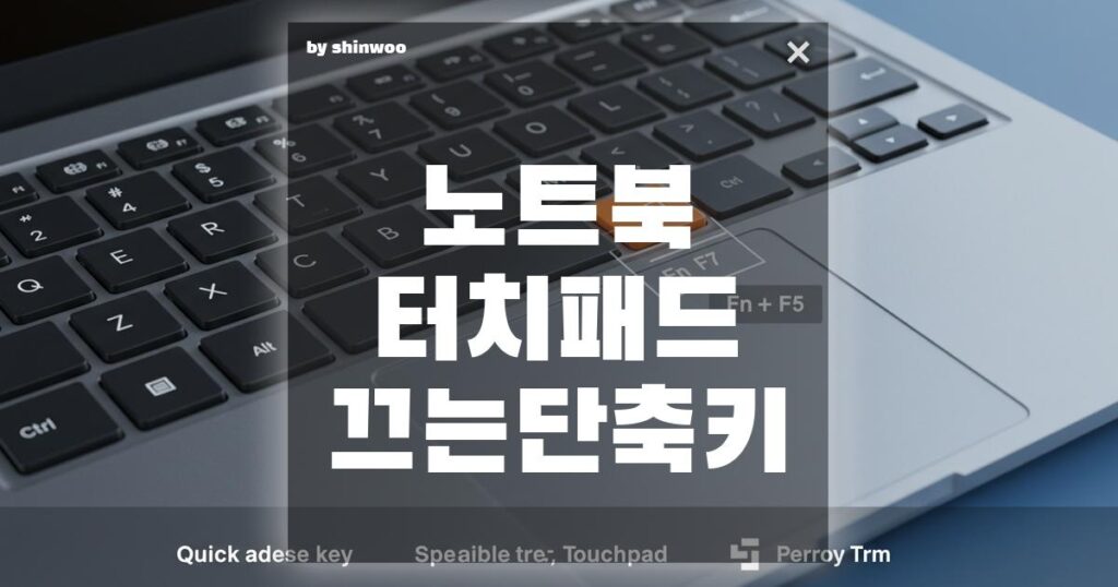 노트북 터치패드 끄는 단축키 정리
