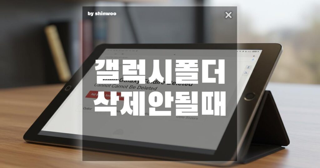 갤럭시 폴더 삭제 안 될 때: 이렇게 하면 1분 만에 해결 가능해요