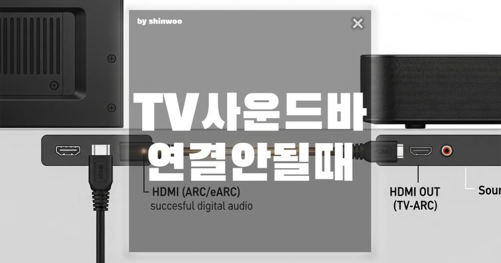 TV 사운드바 연결 안될 때, 딱 3가지 설정만 확인하세요! HDMI-ARC/블루투스 오류 100% 해결 가이드