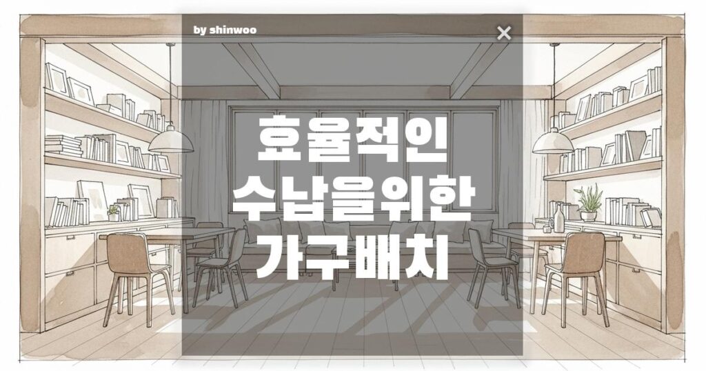 효율적인 수납을 위한 가구 배치: 정리 고수들이 절대 놓치지 않는 '황금 공간' 사용법