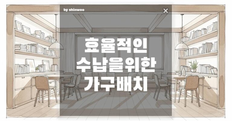 효율적인 수납을 위한 가구 배치: 정리 고수들이 절대 놓치지 않는 ‘황금 공간’ 사용법