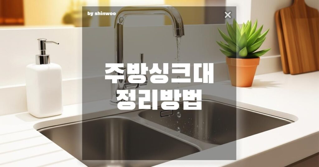 주방 싱크대 정리 방법 이렇게 한 번만 해보세요