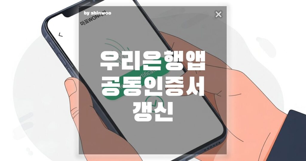 우리은행 앱 공동인증서 갱신 방법, 단 3단계로 끝내는 가장 쉬운 방법