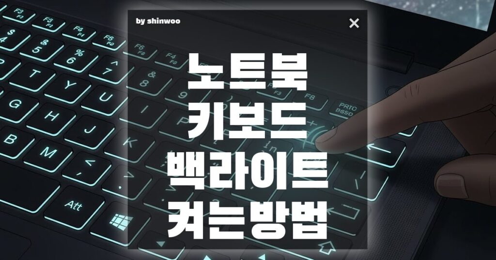 노트북 키보드 백라이트 켜는 방법 어두운 곳에서도 문제없이!