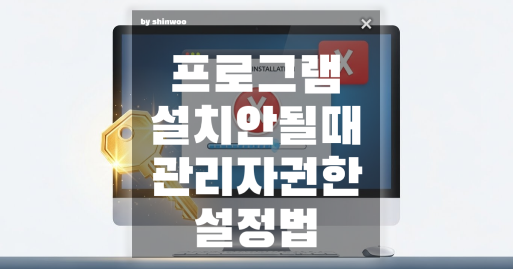 프로그램 설치 안될 때 관리자 권한 설정법 관리자 권한 '이것' 하나로 1분 만에 해결하세요!