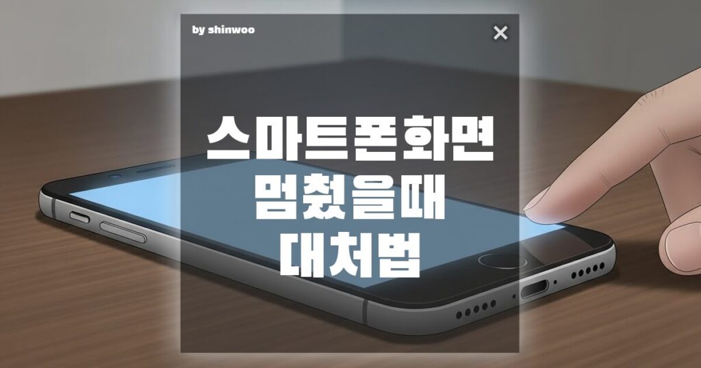 스마트폰 화면 멈췄을 때 대처법, 당황하지 않고 10초 만에 해결하는법