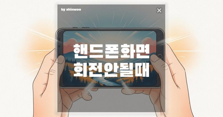 핸드폰 화면 회전 안될 때, 1분 안에 가로 모드 되찾는 설정 꿀팁