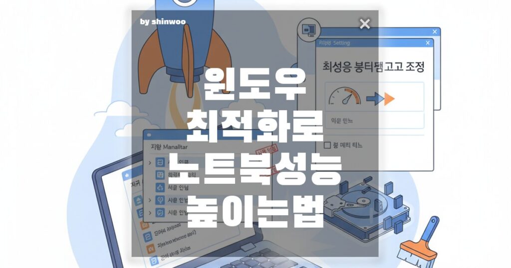 윈도우 최적화로 노트북 성능 높이는 법 설정 하나로 체감 속도 2배 빨라지는 확실한 3가지 비결