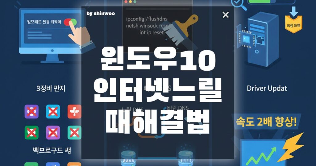 윈도우10 인터넷 느릴 때 해결법: 5가지 핵심 설정으로 속도 2배 빠르게 만드는 비결!
