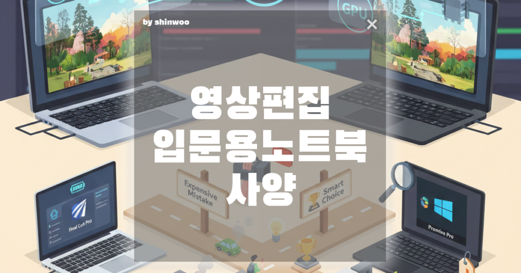 영상 편집 입문용 노트북 사양 가이드, 돈 낭비 안 하는 '핵심 스펙' 3가지