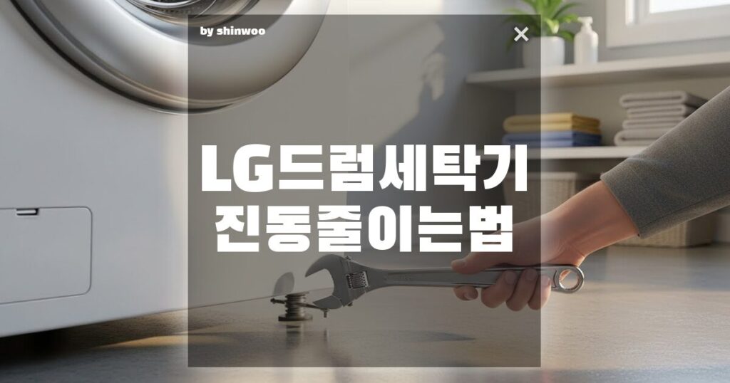 LG 드럼세탁기 진동 줄이는 법, 덜덜거리는 소음 한 방에 잡는 해결책
