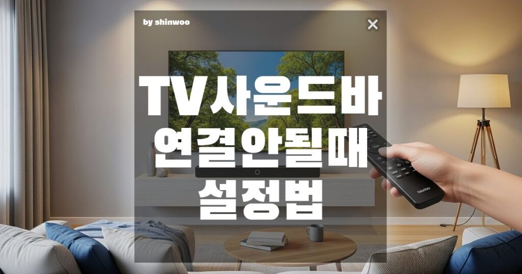 TV 사운드바 연결 안될 때? 1분 만에 소리 터지는 해결법!