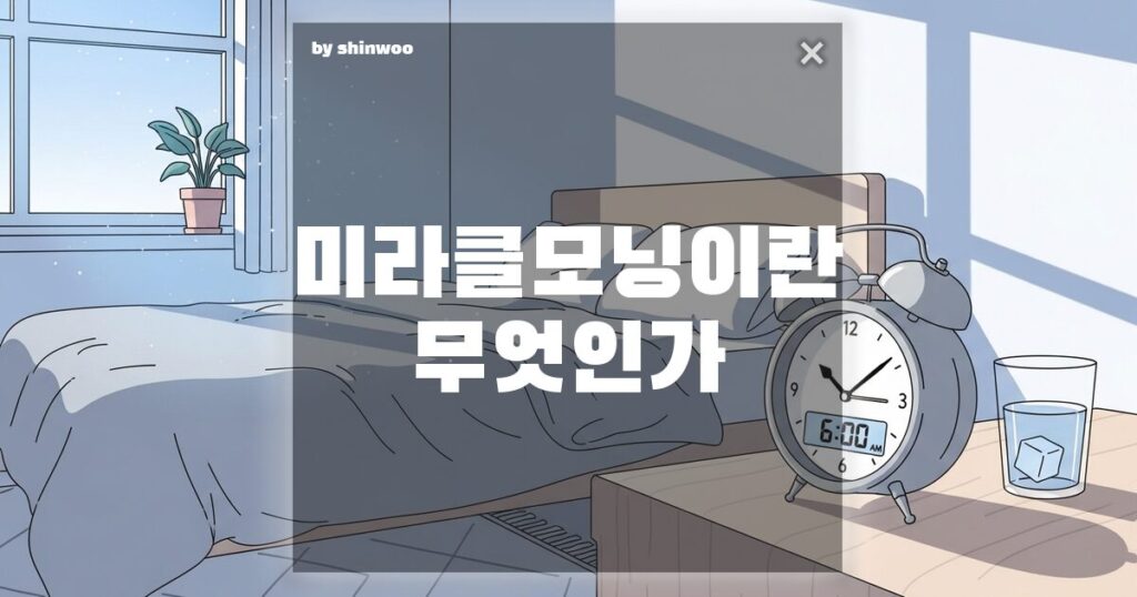 미라클 모닝 뜻, '피곤한 아침'을 '인생 역전의 시간'으로 바꾸는 3시간의 마법