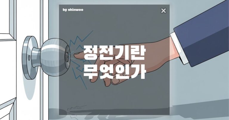 정전기 뜻, 왜 나만 찌릿할까? 건조한 날씨 속 불청객 완벽 퇴치법
