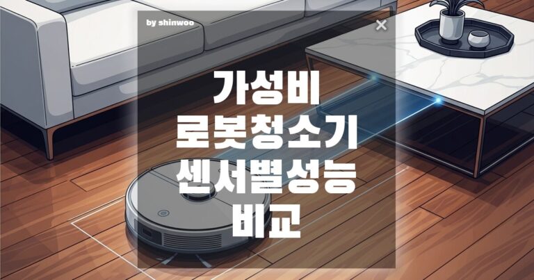 가성비 로봇청소기 센서별 성능 비교, ‘똑똑한 깡통’ 안 되려면 이 센서만은 꼭 확인하세요!
